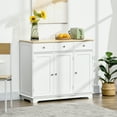 thumbnail image 2 of HOMCOM Coffee Bar Cabine, Kitchen Cabinet with Drawers, White, 2 of 10