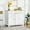White, variant on Dtwnek Solid Wood Countertop Sideboard with 3 Drawers and Shelf, 3 Doors Kitchen Storage Cabinet Coffee Bar Cabinet for Kitchen, Dining Room, White