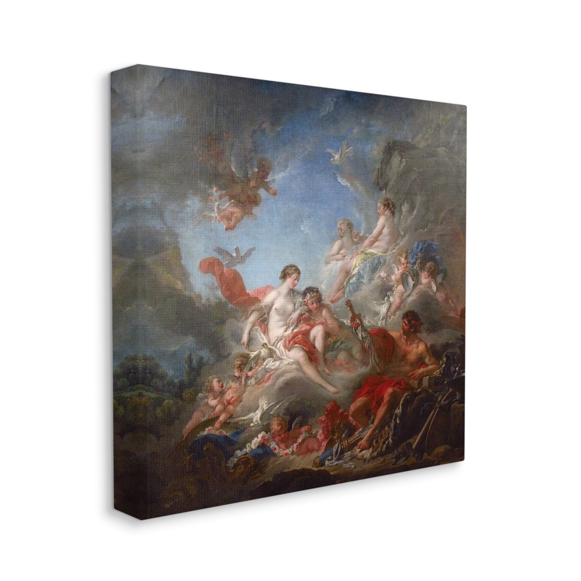 Stupell Industries Les Forges de Vulcain (1757) Francois Boucher Classic Painting Painting Gallery Wrapped Canvas Print Wall Art, Design by one1000paintings