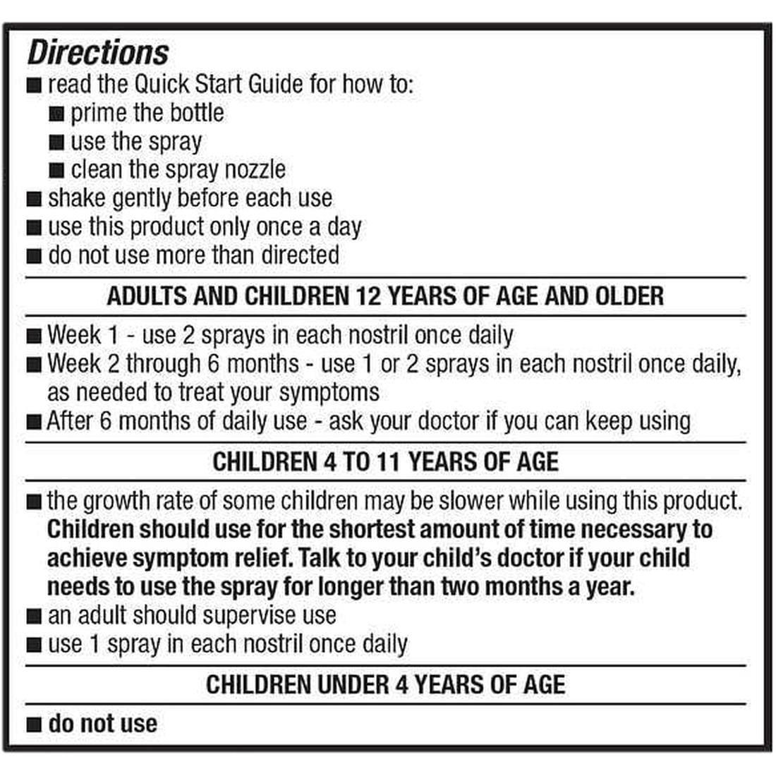 Kirkland Signature Aller-Flo 50mcg. Allergy Spray 720 Metered Sprays