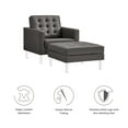 thumbnail image 2 of Loft Armchair and Ottoman Set in Silver Gray, 2 of 9