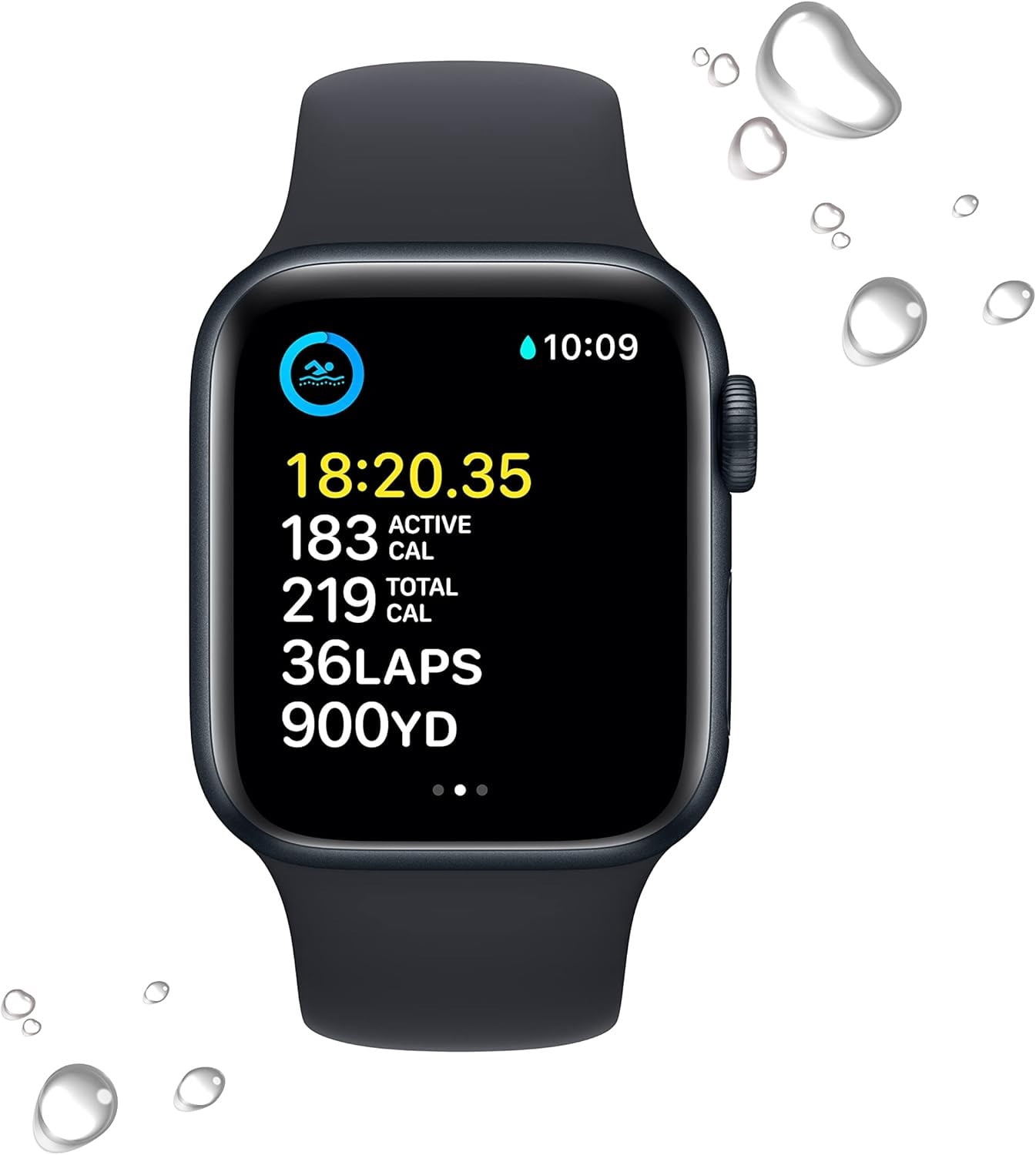 Restored Apple Watch SE 2nd Gen 40mm GPS + Cellular Midnight Aluminum Case - Midnight Sport Band M/L Good