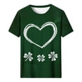 thumbnail image 1 of Hauts Coupe Ample pour Femmes Col Rond Manches Courtes Haut Décontracté Polyester Printemps Automne 1 Pce, 1 of 8