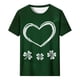 thumbnail image 1 of Camiseta de Cuello Redondo de Manga Corta de Impresión Del Día de San Patricio para las Mujeres, Camisetas de Cuello Redondo para las Mujeres Casual Unisex Wear, 1 of 7