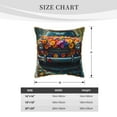 thumbnail image 4 of Xecao Flower Covered Vintage Car Print Soft Velvet Decorative Throw Pillow Covers, Square Cushion Cases for Bed, Sofa, Living Room, Car, and Indoor Outdoor Use-18"x18", 4 of 8