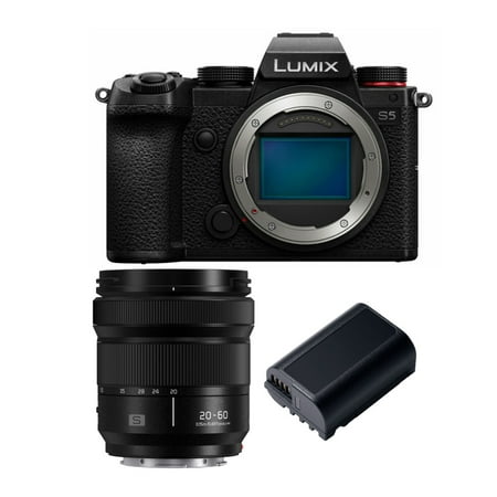 Panasonic LUMIX S5 4K Mirrorless Full-Frame L-Mount Camera Body w/ 20-60mm Lens