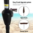 thumbnail image 6 of Aukfa 10 x 6.5ft Rectangular Patio Solar LED Lighted Outdoor Umbrellas for Market Beach Pool - Dark Chocolate, 6 of 8