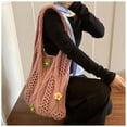 thumbnail image 2 of Bolso Hombro Punto Mujeres Lana Hueca Damas Daily Tote Handbag (), 2 of 9