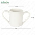 thumbnail image 5 of SoulGenie Two Side Handle - Ceramic Drinking Mug for Senior Citizens - White, 5 of 8
