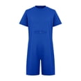 thumbnail image 3 of Haitryli Unisex Boys Girls High Waist Wide Leg Shorts One Piece Rompers Summer Playwear Casual Overalls Solid Jumpsuit Royal Blue 16, 3 of 5