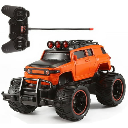 RC Monster Truck Toy Remote Control RTR Electric Vehicle Off Road High Speed Race Car 1:20 Scale Radio Controlled Orange