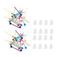 thumbnail image 3 of Miangastore Earring Ear Plugs Multi Colored Plastic 1Set 0.12X0.12X0.59In, 3 of 8