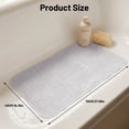 thumbnail image 6 of Asoricing Non Slip Shower Mat, 27.56x15.75 In Bathtub Mat, Strong Suction Cups, Soft Texture, Quick-Dry Drain Holes, White, 6 of 8