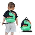 thumbnail image 3 of Correa de arnés 3 en 1 para niños pequeños + eslabón de muñeca antipérdida para bebés, correa de arnés de seguridad para niños de dinosaurio lindo, correa de asistente de muñequera para niños par, 3 of 5