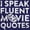Purple, variant on I Speak Fluent Movie Quotes Film Nerd Men's Graphic T Shirt Tees Brisco Brands L