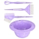 thumbnail image 3 of Kit de 4 piezas para teñir cabello, kit de coloración, herramienta de salón, ligero, para peluquería, práctico, con cepillo y cuenco, peine para Púrpura, 3 of 10