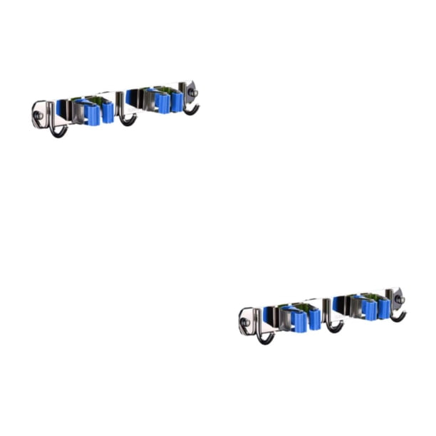 Soporte de hisopo multifuncional Yuarrent Acero inoxidable azul 2 clips y 3 ganchos 2Conjunto