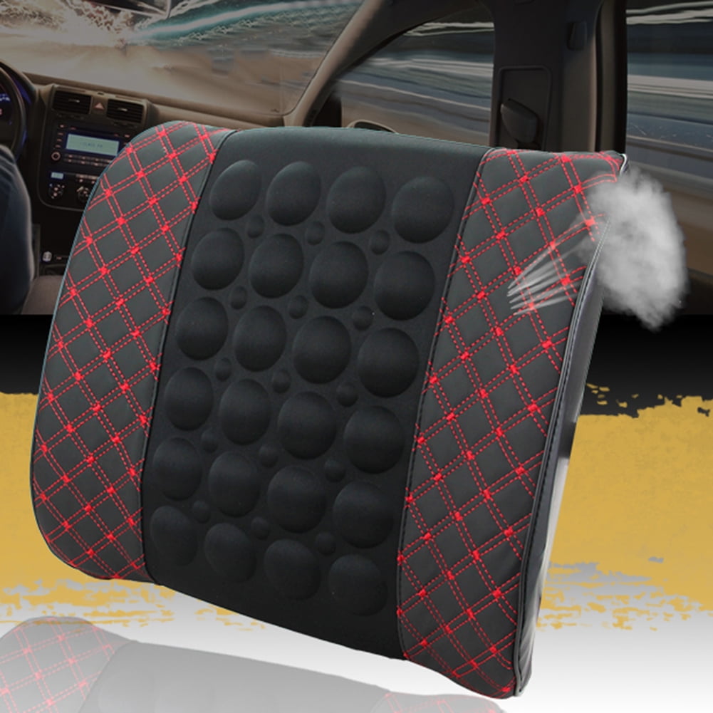 Streetwize Black 12V Car Heated Seat Cushion with Lumbar Back Support &  Massage
