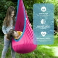 thumbnail image 4 of OUTREE Kids Pod Swing Seat, Cotton Child Hammock Swing Chair, Sensory Swing for Indoor and Outdoor Use, Pink and Blue, 4 of 6