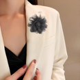 thumbnail image 2 of 100mm Flower Brooches for Women Extra Large Rose Satin Fabric Lapel Pin Dainty Satin Fabric Brooch Big Camellia Flowers for Wedding Party Dance Clothes Accessories Jewelry for Banquet Ceremony, 2 of 12