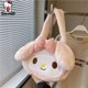 thumbnail image 4 of Bolso de peluche Kawaii de Sanrio, bolso de hombro My Melody, bolso de mano Kuromi de peluche, bolso cruzado Cinnamoroll, bolsa de maquillaje, regalo para niña, 4 of 5