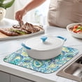 thumbnail image 2 of Durable boho kitchen dish drying mat 16x18 Inch crafted with premium microfiber, designed for fast drying and easy maintenance, 2 of 7