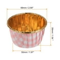 thumbnail image 2 of Uxcell Gold Pink Plaid Cupcake Cups, Aluminum Foil Standard Cupcake Liners 100 Pack, 2 of 6