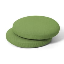 Nuu Garden Outdoor 2-Pack Chair Cushions with Straps and Zipper, 15'' x 1.4'' Patio Round Seat Pads for Outdoor or Indoor Furniture, Weather-Resistant Fabric, Green