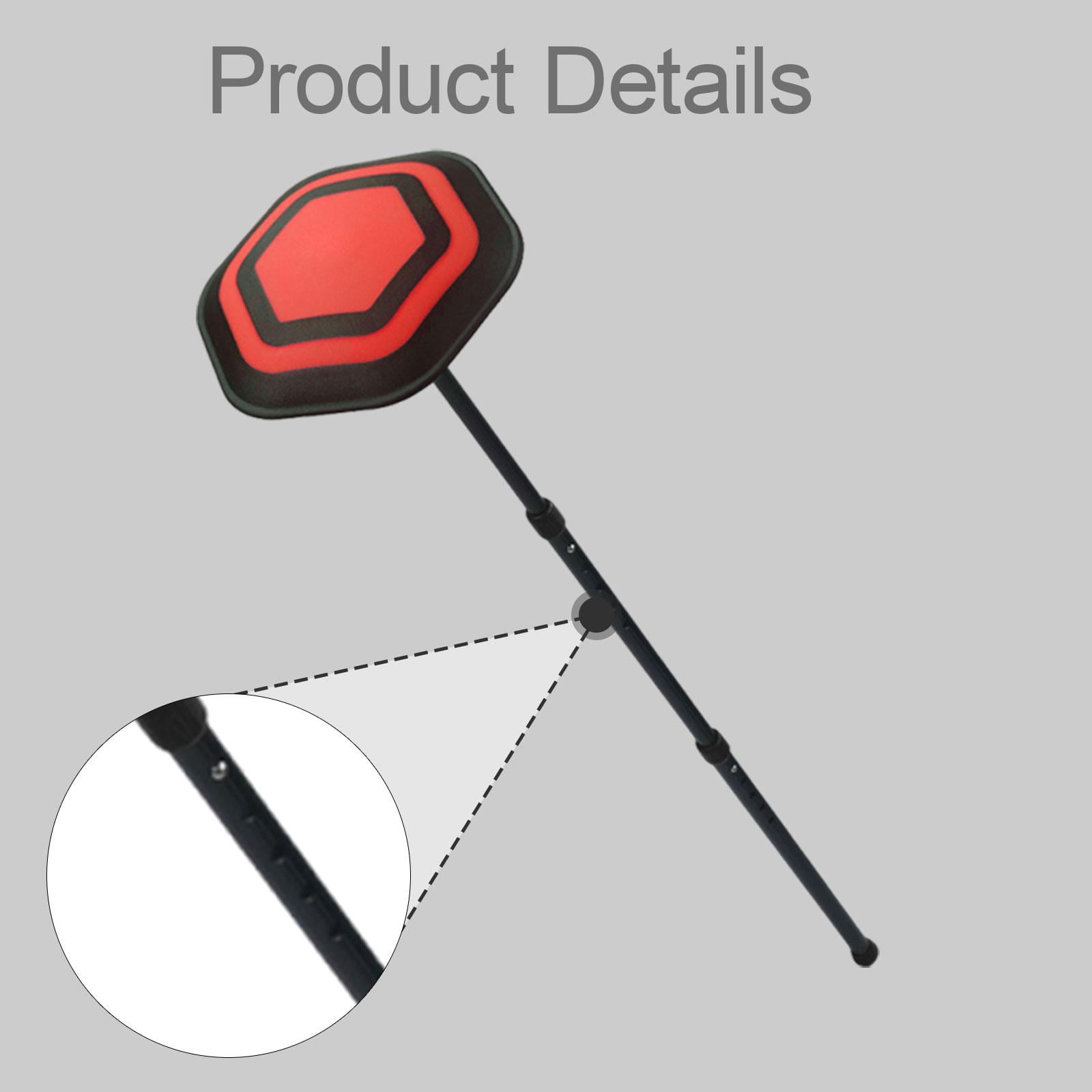 harayaa Durable Golf Bag Support Rod Height Adjustable Pole for Golf Supplies Travel Bag Black Pole Red Lid
