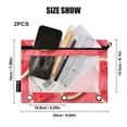thumbnail image 6 of 2 Pack Pencil Pouch for 3 Ring Binder Zipper Pencil Case Watermelon Fruit Clear Window Pencil Bag Organizers, 6 of 6