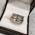 thumbnail image 5 of Spinner Band, Bohemian Ring, 925 Sterling Silver Ring, Spinning Thumb Ring, Three Tone Ring, Fidget Ring, Handmade Jewelry, Christmas Oxidized, Brass Copper Band, Anxiety Ring, Mans Band Gifts, 5 of 6