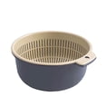 thumbnail image 1 of Plastic Kitchen Colander PP Safe Double Layer Rice Fruit Storage Draining Basket For Vegetable WashingL, 1 of 1