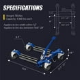 thumbnail image 6 of TUFFIOM Car Wheel Dolly Jack Set of 2, Mechanical 1500-lbs Car Skates, 12'' Wheel Vehicle Positioning Jack, Heavy Duty Rollers with Ratcheting Foot Pedal for Tire Auto Repair Moving, Red/ Blue, 6 of 8
