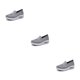 thumbnail image 5 of Minnieouse Fly Weave Mujer Mocasines Zapato Ligero Cómodo Duradero Primavera Pisos Plataformas Zapatos Casual Hollow Out Zapatos Gris Type1 NO1, 5 of 6