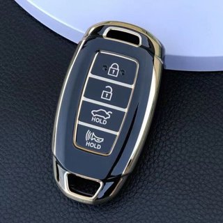 Tpu Car Key Case Shell For Hyundai Santa Fe Sport Ix45 Equus Centennial  Genesis G80 Grandeur Azera 2013-2016 Cover Fob Keychain