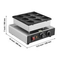 thumbnail image 6 of KFFKFF Pancake Machine, 9-PCS Commercial Countertop Waffle Maker, 850W Electric Mini Pancake Maker, Durable Non-stick Stainless Surface, Adjustable Temperature & Timer, Ideal for Restaurants & Home, 6 of 9
