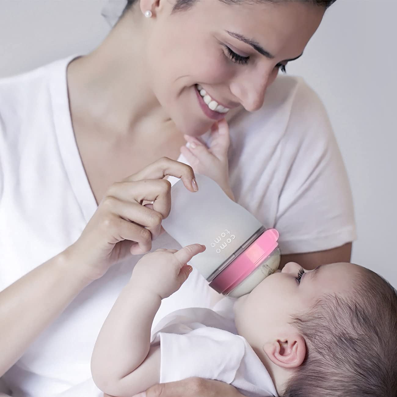 (2 pack) Comotomo Baby Bottle - 5oz, Pink, 2 Pack