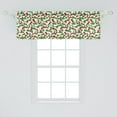 thumbnail image 2 of Ambesonne Fruits Window Valance, Summer Vibes Joyful, 54" X 18", Red Fern Green White, 2 of 3