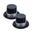 thumbnail image 2 of Beistle Club Pack of 25 Festive "Happy New Years" Silver Stardust Party Favor Hats, 2 of 2