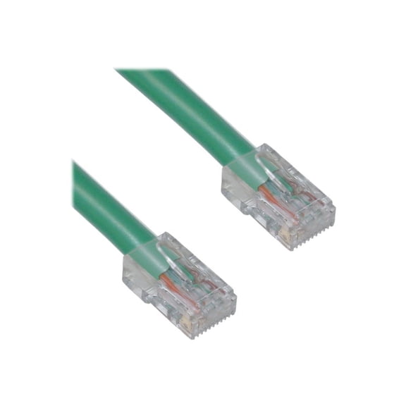 Cat5e Ethernet Cable, 24AWG Network Cable with RJ45 Gold Plated Connector, 4 pair Stranded Bare Copper, Bootless Unshielded Twisted Pair (UTP) Internet Patch Cable, 50 Foot, Green, CableWholesale