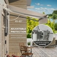 thumbnail image 4 of Auvent Pare-Soleil Rétractable Manuel 8 Pieds X 7 Pieds pour Terrasse, Beige, 4 of 10
