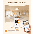 thumbnail image 6 of Liwan Wireless Indoor Security Camera, Battery Powered 2K 360° PTZ WiFi Camera for Baby & Pet, 7800mAh, Wire-Free Home Surveillance, 6 of 9