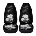 thumbnail image 5 of XYZCANDO 2 pcs Car Seat Covers for Interior Car Seat Cover Set Breathable Interior Decor, Van SUV Auto Car Interior Decor, Dark Dream Rose Style, 5 of 10