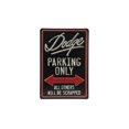 thumbnail image 1 of Open Road Brands Dodge Parking Only Embossed Metal Sign - Vintage Dodge Sign for Garage - All Others Will Be Scrapped, 1 of 10