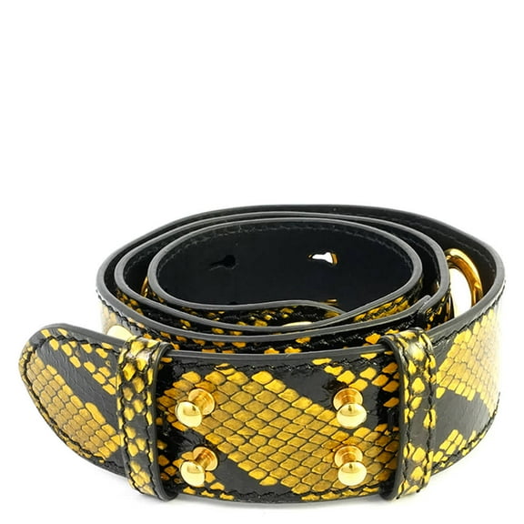 Burberry Ladies Amber Yellow Croco-embossed Leather Bag Strap