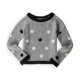 thumbnail image 1 of Suéter de punto con lentejuelas y lunares de Justice Girls, gris, 5, 1 of 2