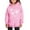 Pink, variant on Girls' Printed Hooded Sweatshirt Fleece-Lined Graphic Top Long Sleeve Casual Loose Pullover with Pockets