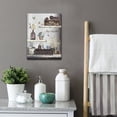 thumbnail image 3 of Bathroom Picture Wall Decor Brown Canvas Prints Bathroom Wall Art Rustic Farmhouse Bathroom Decor Framed Artwork 12x16inch, 3 of 6