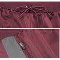 thumbnail image 4 of Men's Casual 2 Piece Set Gym Fitness Hooded Work Out Running Jogging Tracksuit (Burgundy/Charcoal, L), 4 of 4