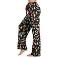 thumbnail image 2 of Just Love Women's Plush Pajama Pants 7060-10821-XL-SIOC (Black - Xmas Lights Fleece, X-Large), 2 of 3